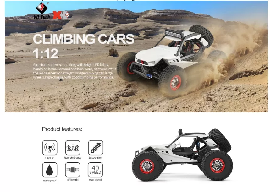 Wltoys 12429 Rc car 1/12 Scale